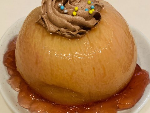 丸ごと桃のデザート